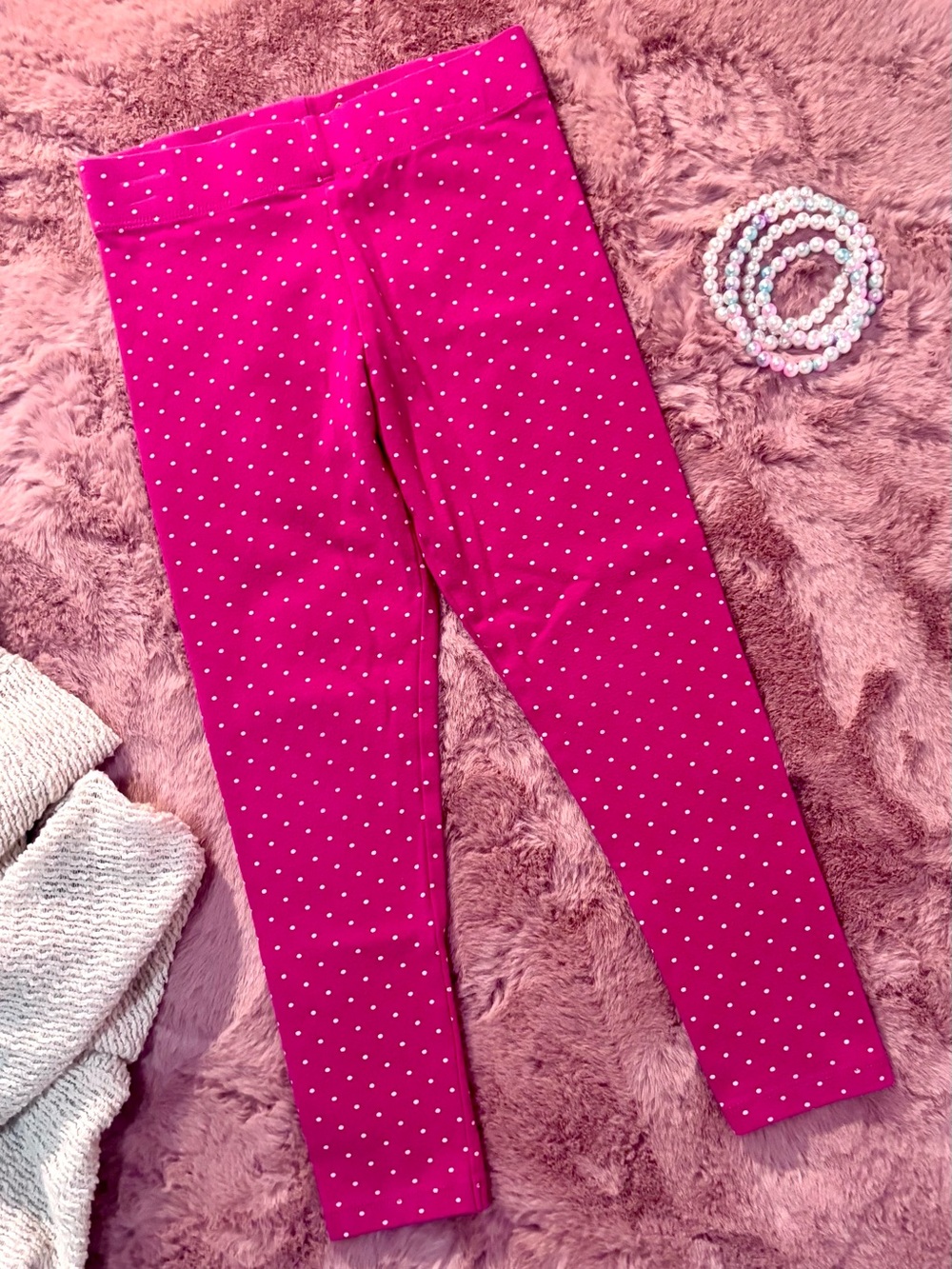 Mini Boden Pink Polka Dot Leggings | Size 5–6 (116 cm) | Excellent - Picture 2 of 9